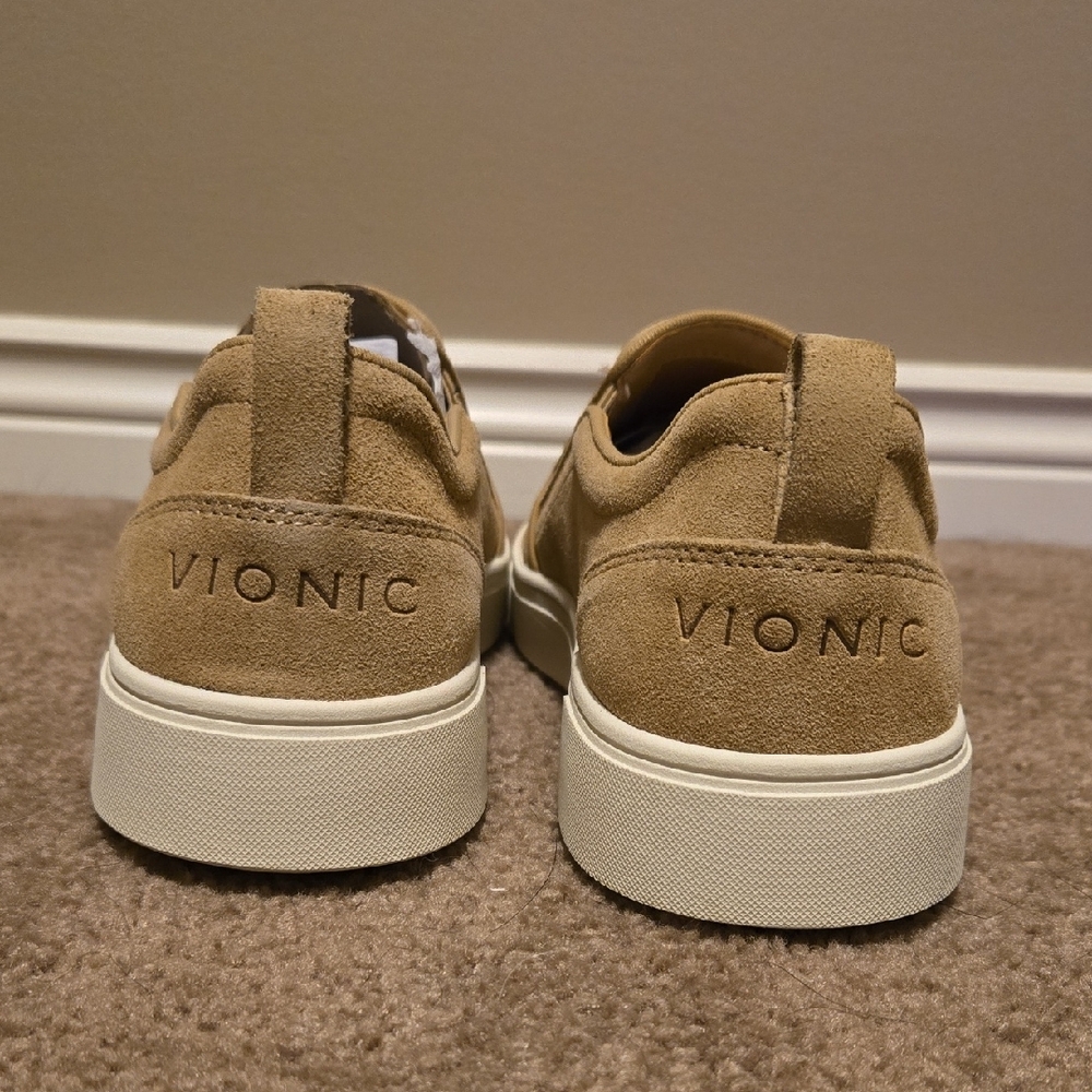 NWOT Vionic Kimmie Cream Rubber Sole Suede Casual Sneaker Size 8.5 - Picture 4 of 10